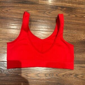 Red Women's sports bra